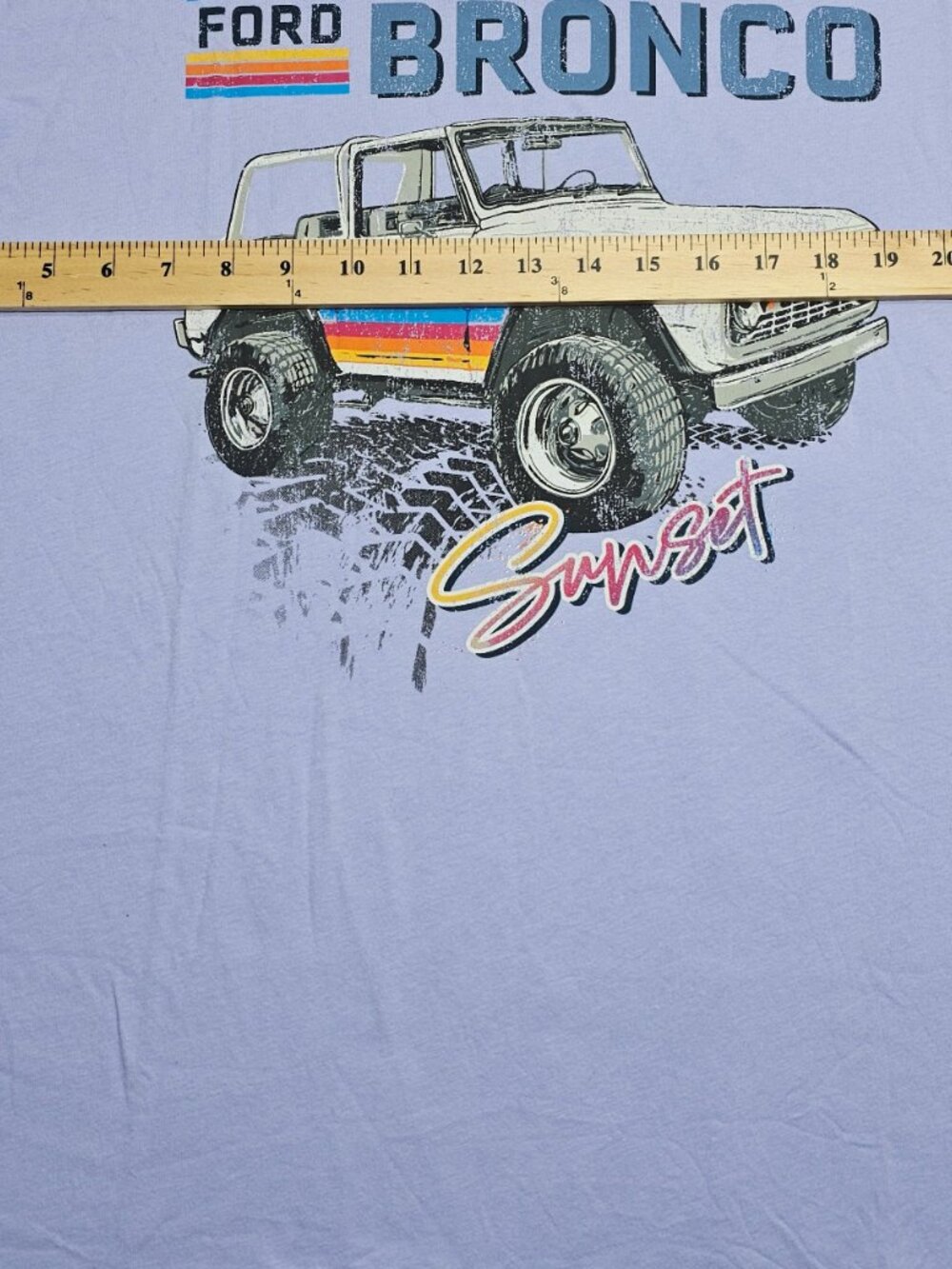 Ford Bronco Women's Licensed Graphic Short Sleeve ribbed crew neckline T Shirt - Picture 5 of 6